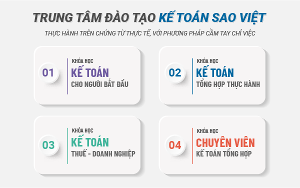 Khóa học kế toán tại Trung tâm Tin học - Kế toán Sao Việt